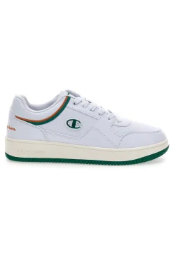Sneakers da uomo bianche con dettagli verdi Champion RD18 Low