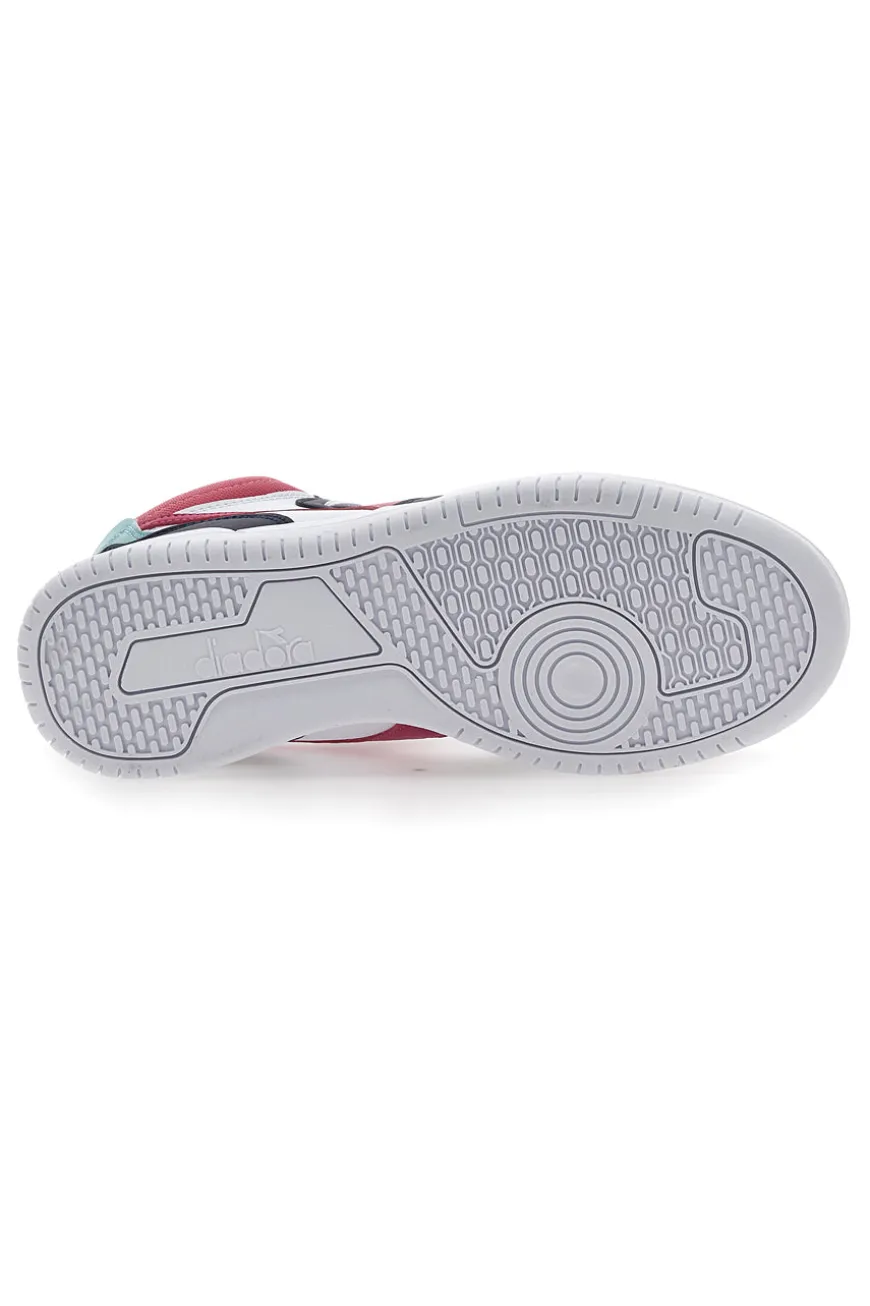 Sneakers Diadora Raptor Mid GS Bianche, Blu e Fuxia