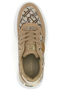Sneakers Flatform Marroni con Logo e Dettagli Dorati Laura Biagiotti 8917