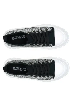 Sneakers Flatform 268603 Nere con Strass