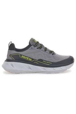 Sneakers grigie con dettagli fluo ROUTE 66 RO51811D