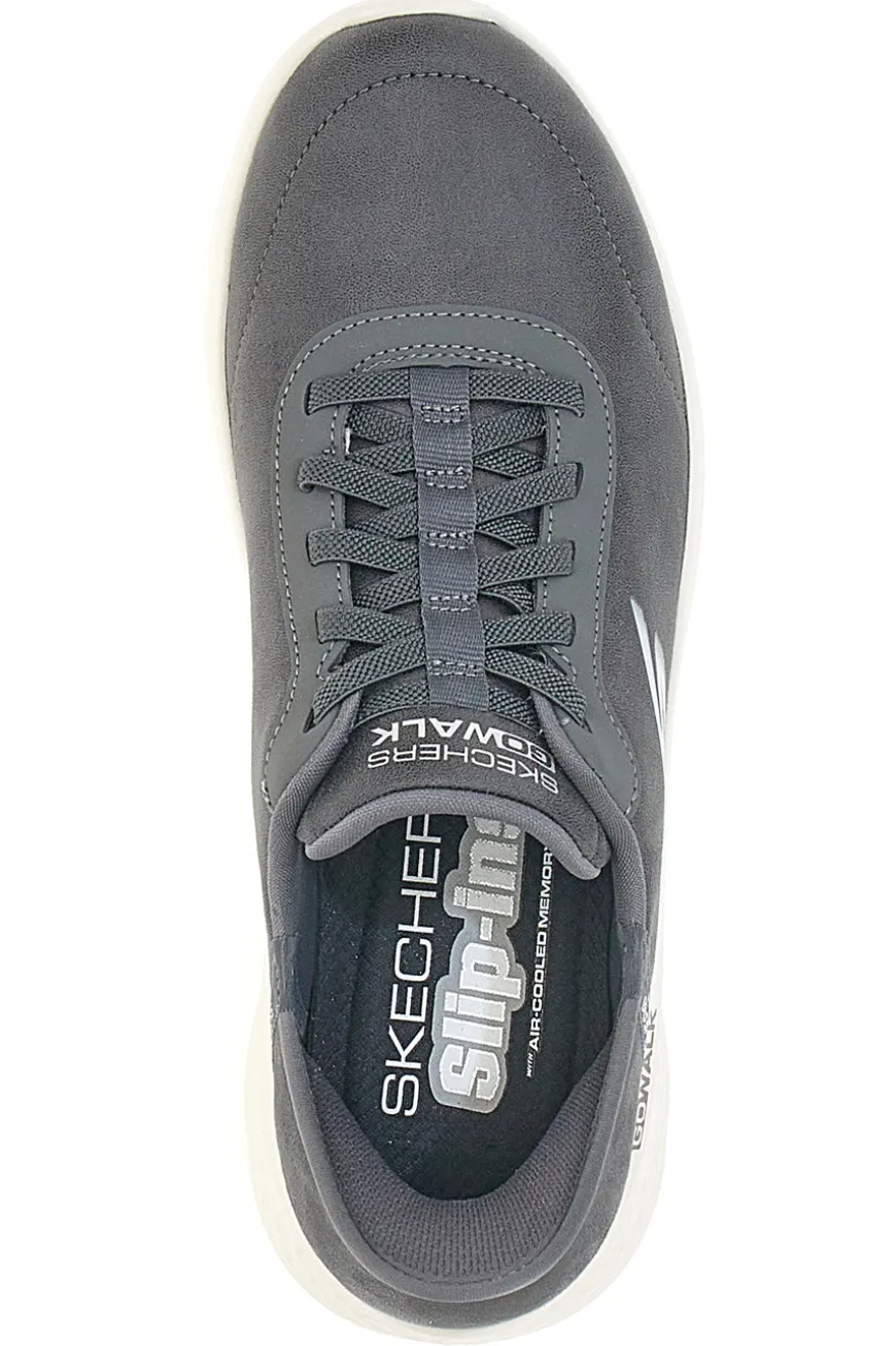 Sneakers Grigie Con Slip-Ins Skechers Go Walk Flex Smooth Motion