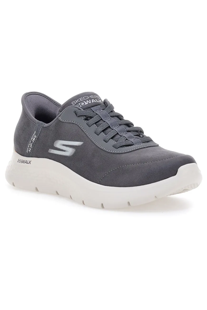 Sneakers Grigie Con Slip-Ins Skechers Go Walk Flex Smooth Motion