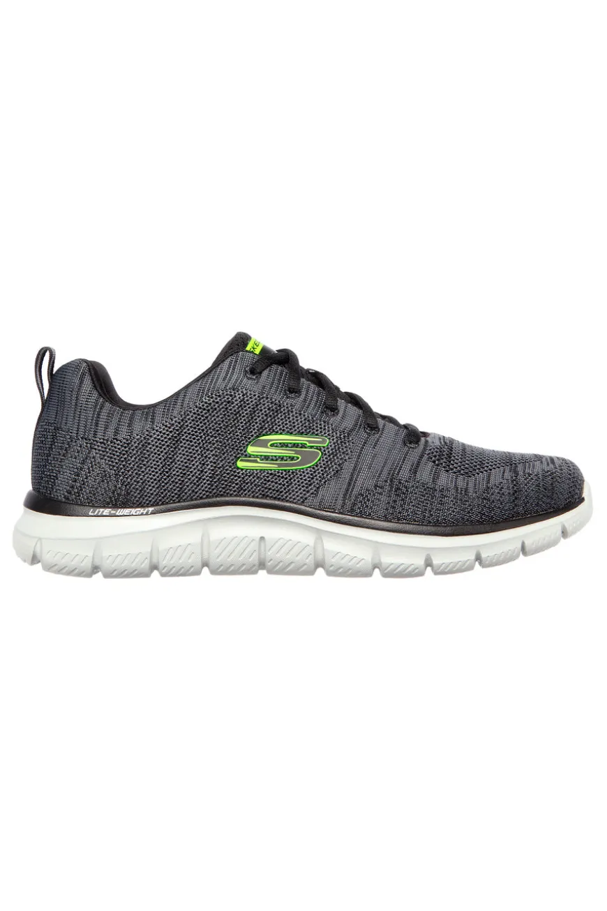 Sneakers Grigie e Lime Con Memory Foam Skechers Track Bucolo