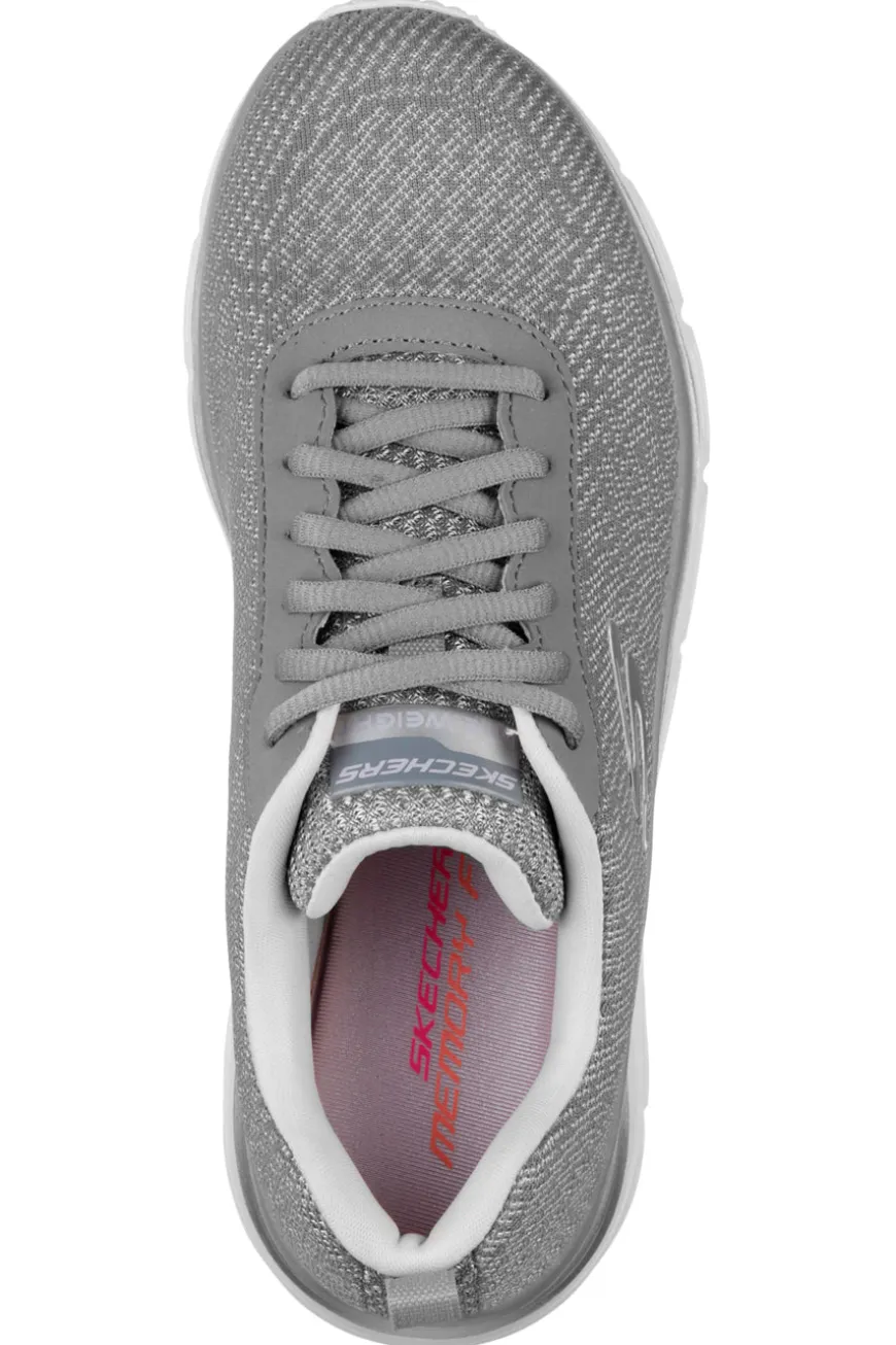Sneakers grigie in mesh con memory foam Skechers Fashion fit bold boundaries