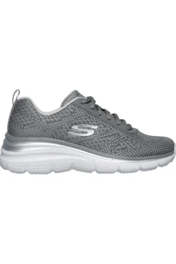 Sneakers grigie in mesh con memory foam Skechers Fashion fit bold boundaries