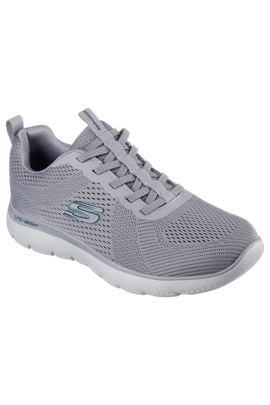 Sneakers grigie in mesh con Memory Foam Skechers Summits Eckler