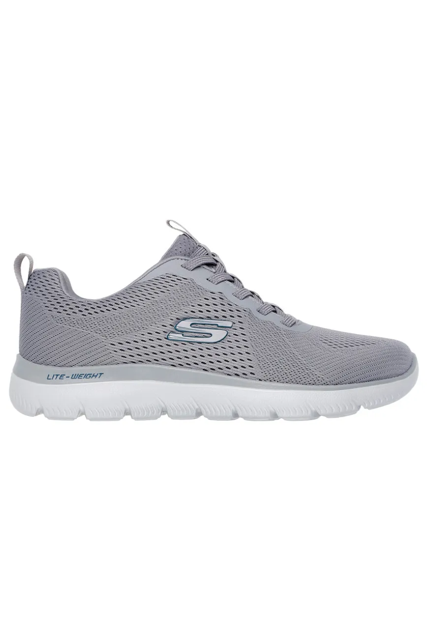 Sneakers grigie in mesh con Memory Foam Skechers Summits Eckler