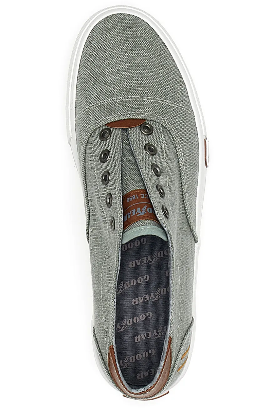Sneakers Grigie in Tela senza Lacci Goodyear 41033