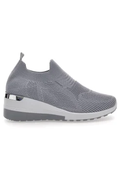 Sneakers Grigie Slip-on Con Zeppa Prima Riga 432