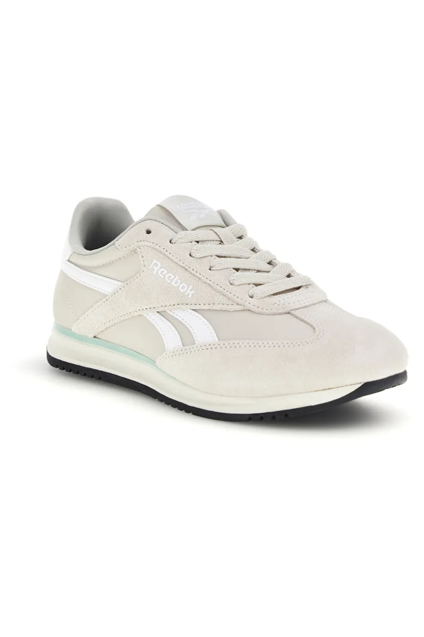 Sneakers grigio con inserti suede e suola nera Reebok World 70