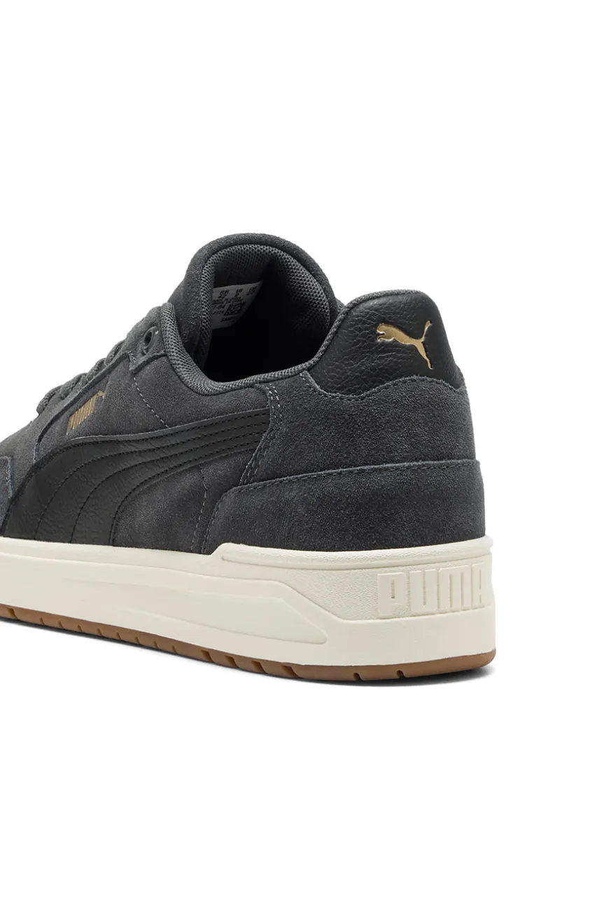 Sneakers grigio scuro in tessuto scamosciato con suola beige Puma Shuffle Downtown SD
