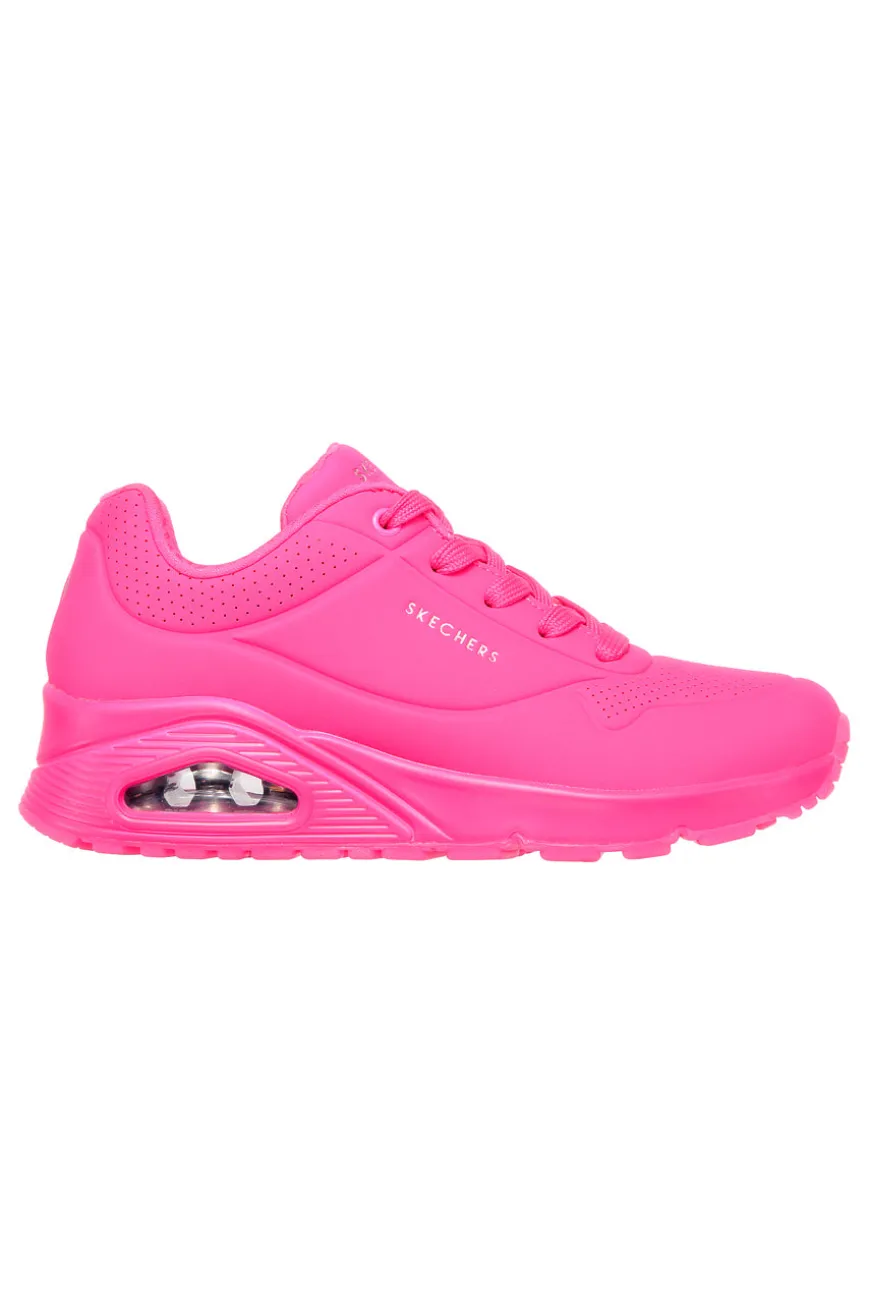 Sneakers hot pink con memory foam Skechers Uno Night Shades