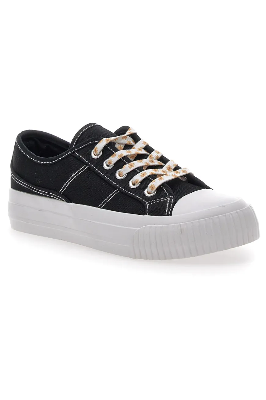 Sneakers in Tela Nere con Lacci Me & Me 1878