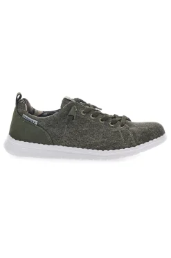 Sneakers In Tela Verde Scuro Carrera 11102D