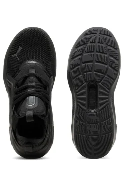 Sneakers junior nere in tessuto con suola ammortizzata Puma Softride Enzo 5 Jr