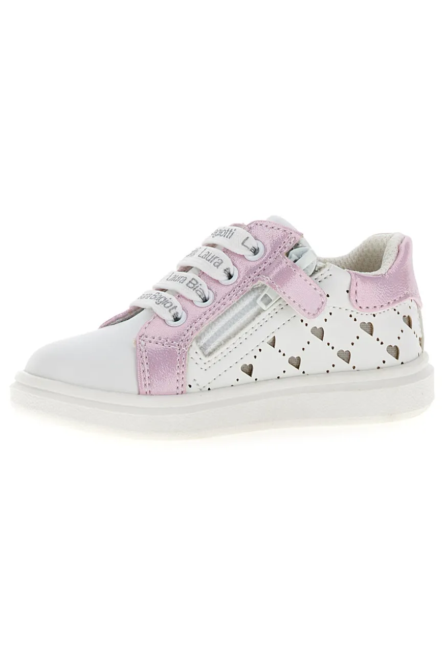 Sneakers Laura Biagiotti 8430 Bianche e Rosa