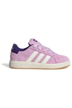 Sneakers lilla in suede con strisce bianche Adidas Grand Court 00s K