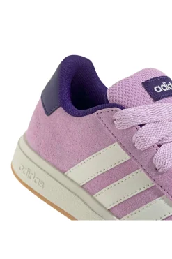 Sneakers lilla in suede con strisce bianche Adidas Grand Court 00s K