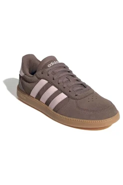 Sneakers marroni con strisce rosa e dettagli traforati Adidas Breaknet Sleek