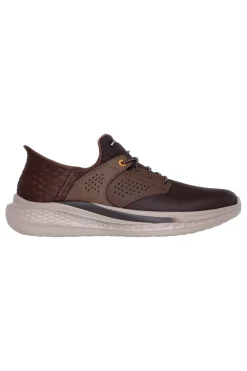 Sneakers marroni con supporto Goga Mat e calzata Slip-ins Skechers Slade Macklin