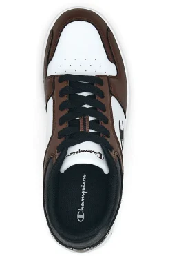 Sneakers marroni e bianche con dettagli black Champion RD18 2.0 Low