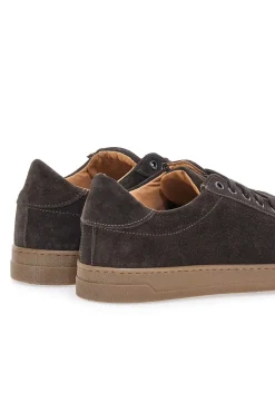 Sneakers marroni in camoscio con suola a contrasto Ptr 3021