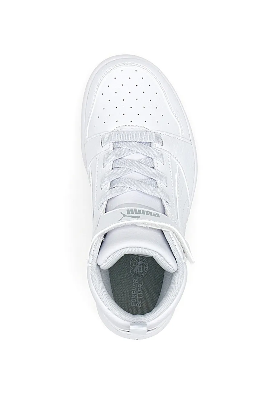 Sneakers Mid-Cut Bianche Con Fascia Laterale Puma Rebound V6 Mid Ac Ps