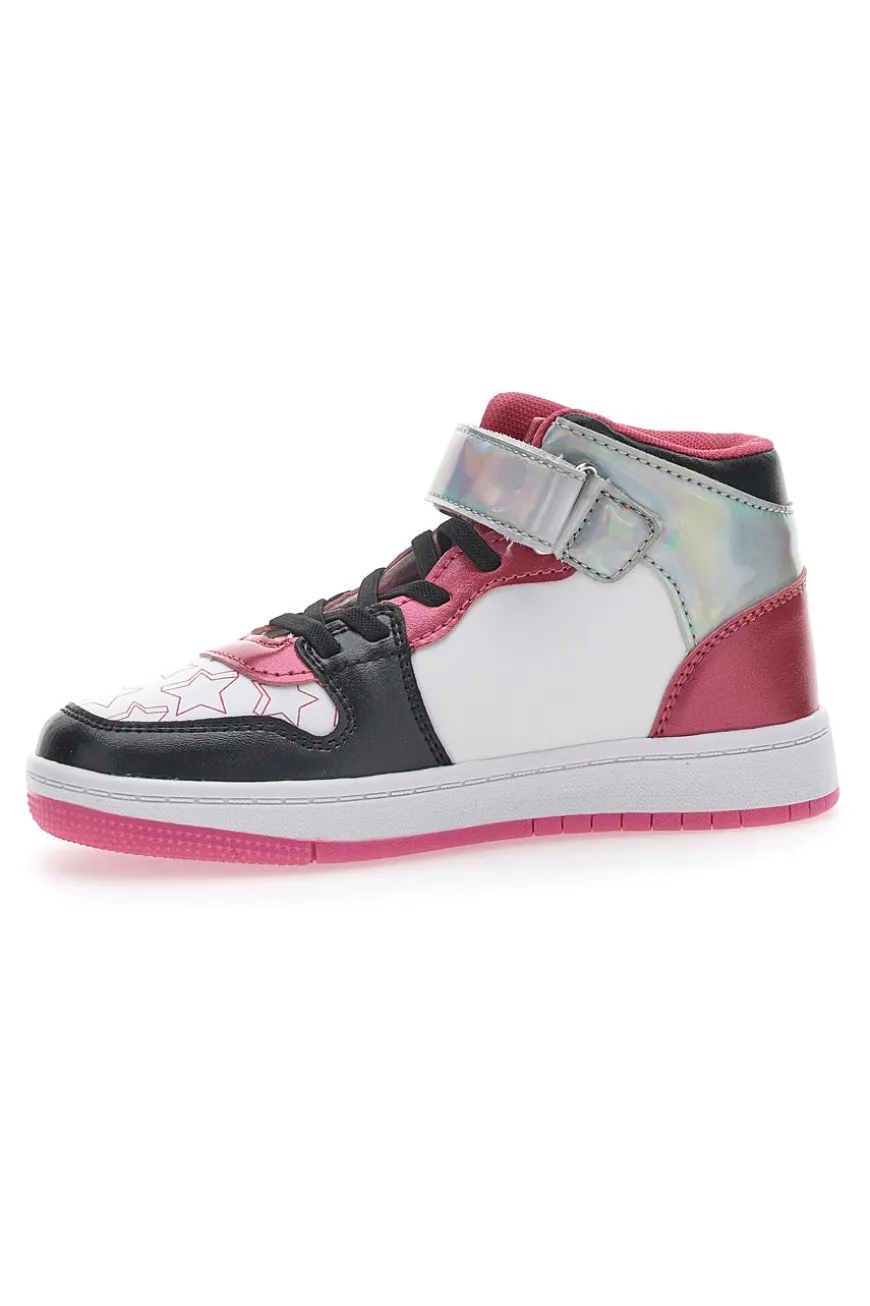 Sneakers Mid-Cut Charlotte 6705 Bianche e Rosa