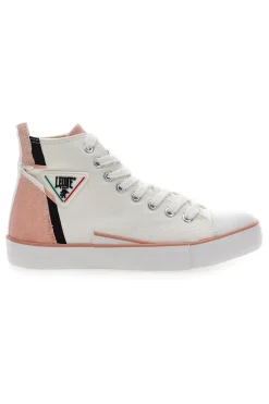 Sneakers Mid Cut in Tela Bianche Leone 41