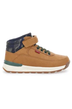 Sneakers mid-cut marroni con velcro LEVI'S ASCOT MINI