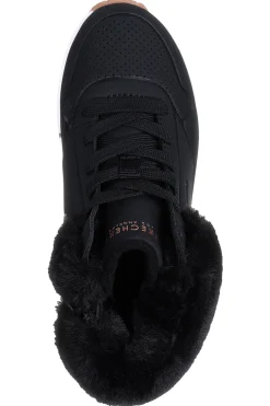 Sneakers Mid-Cut Nere Con Pelo Skechers Uno Fall Air