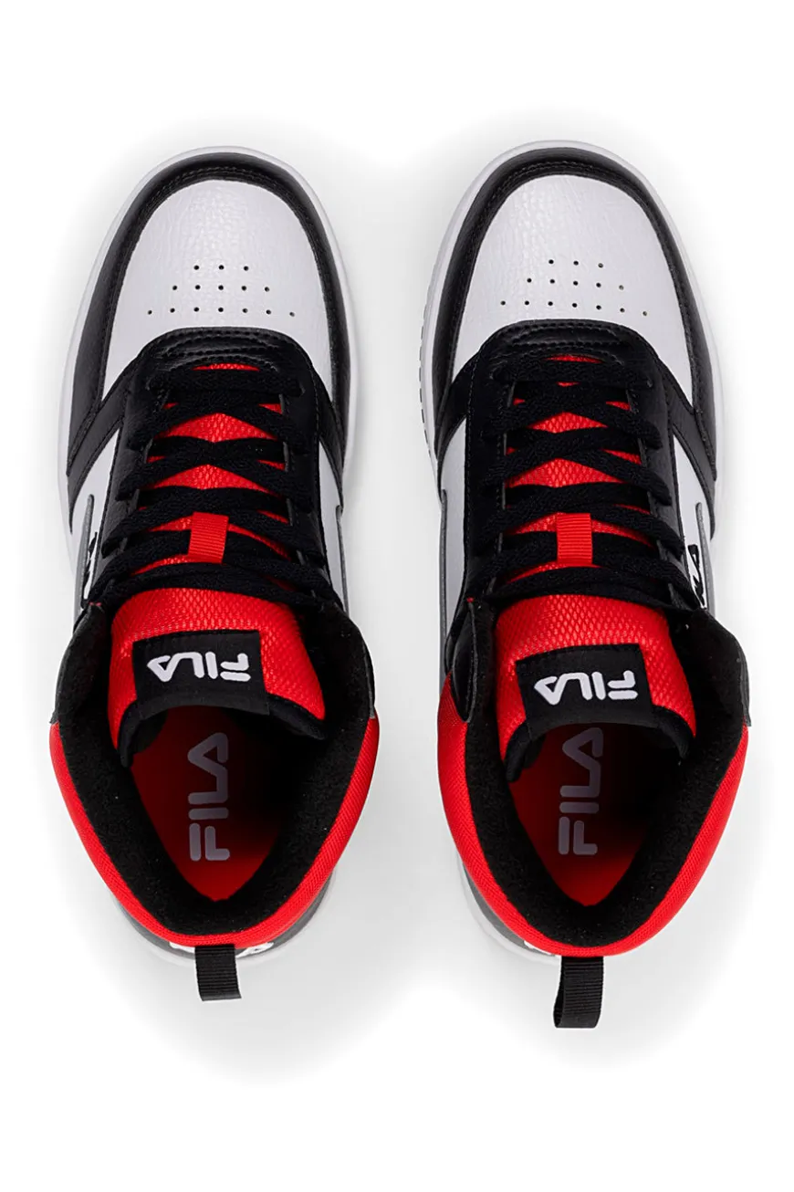 Sneakers Mid-Cut Nere e Rosse con Lacci FILA REGA NF MID TEENS