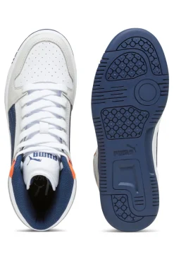 Sneakers Mid-Cut Puma Rebound Layup Sl Jr Bianche e Blu