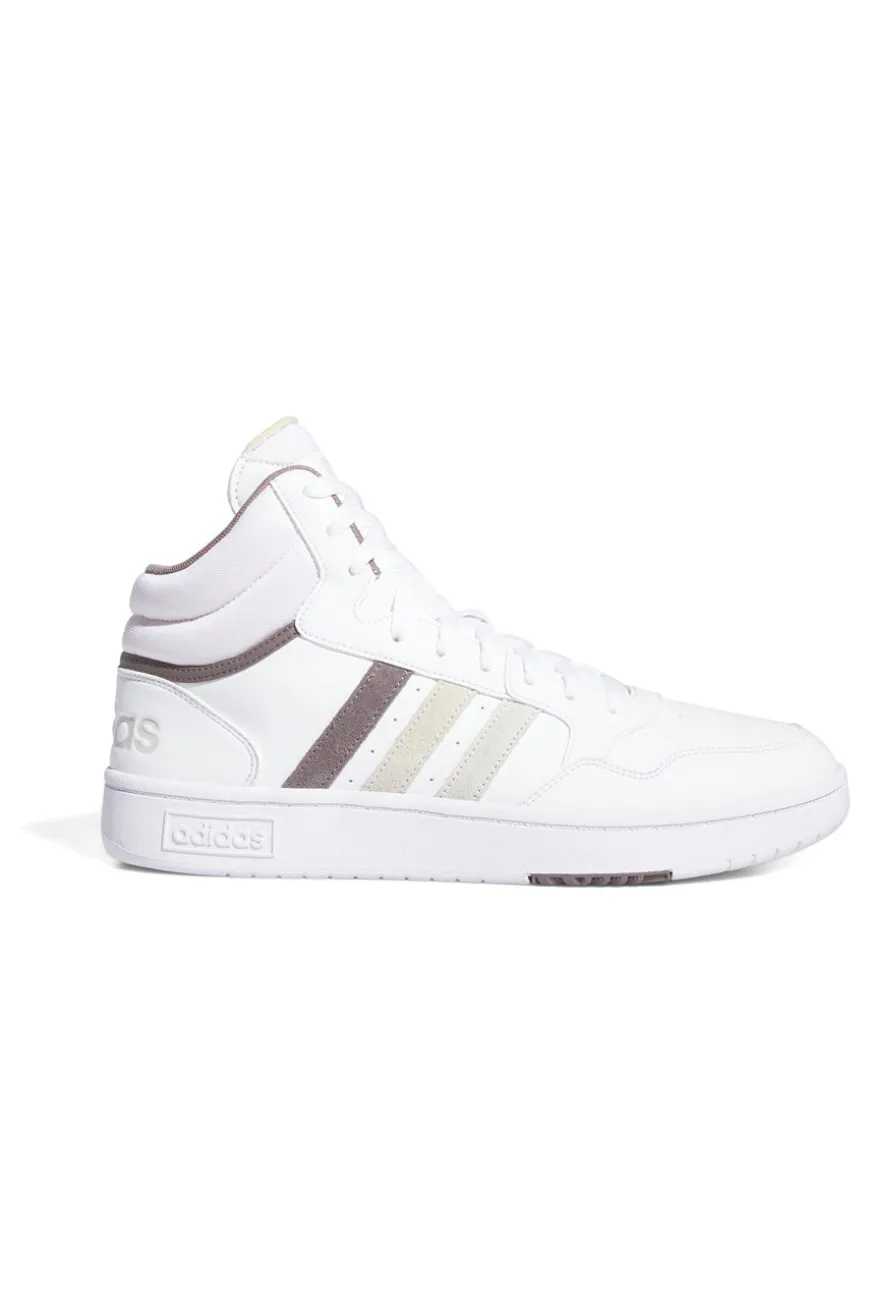 Sneakers mid-cut weiße mit Schnürsenkeln Adidas HOOPS 3.0 MID