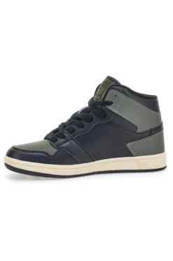 Sneakers mid verde e nero in materie sintetiche Everlast EV716
