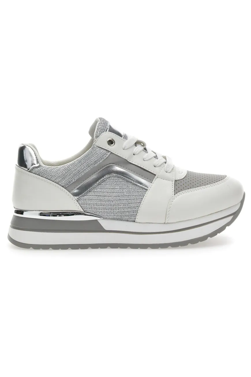 Sneakers Mio Tempo 232 Bianche e Argento