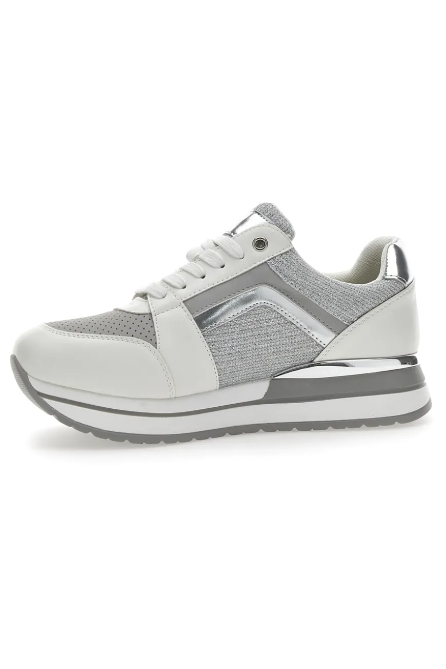 Sneakers Mio Tempo 232 Bianche e Argento