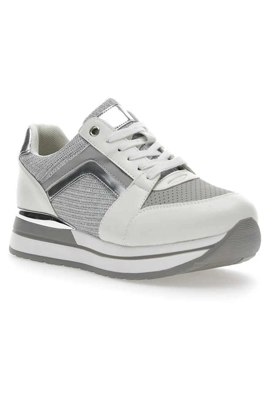 Sneakers Mio Tempo 232 Bianche e Argento