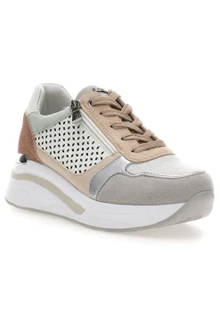 Sneakers multicolore traforate con zip e zeppa Inblu 481IN