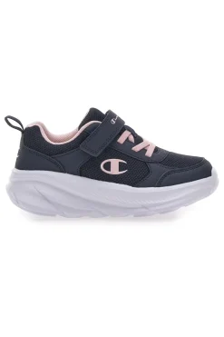 Sneakers Navy con Lacci Elastici e Logo Rosa CHAMPION HRO G PS Low Cut Shoe