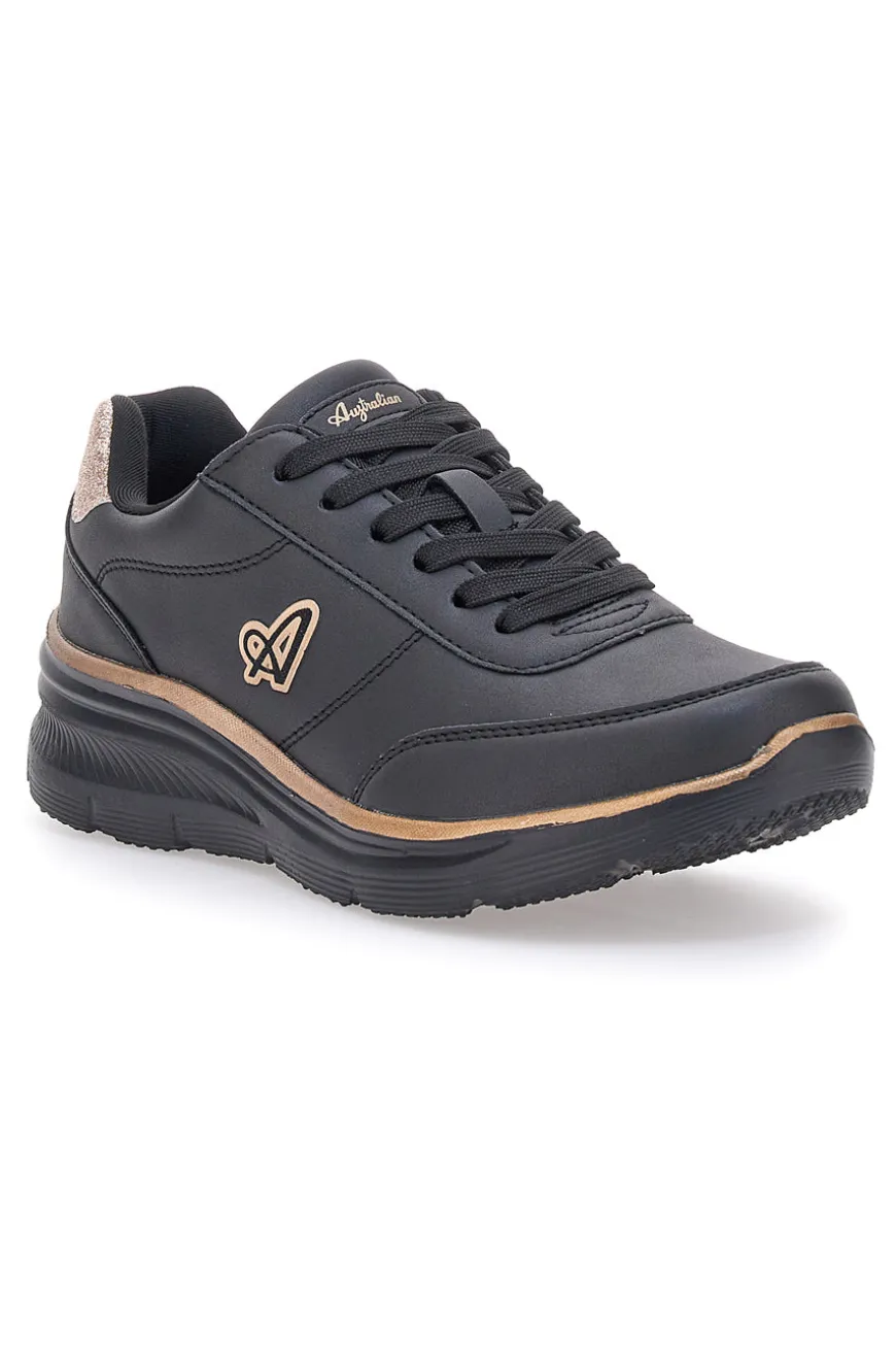 Sneakers Nere Con dettagli Dorati Australian AU42W511