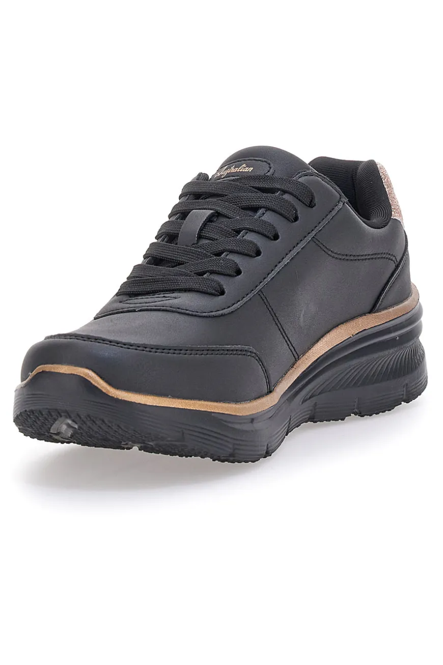 Sneakers Nere Con dettagli Dorati Australian AU42W511
