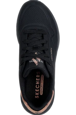 Sneakers nere con dettaglio rame e suola platform Skechers Uno Lite Shimmer Along
