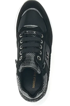 Sneakers nere con glitter e zip laterale Mariella Burani 51751C1120