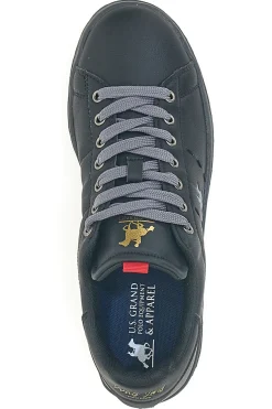 Sneakers Nere con Lacci e Logo Grigi U.S. POLO CLUB BOUGIE LTX