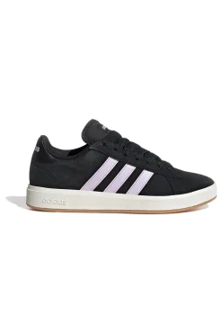 Sneakers nere con strisce lilla in suede Adidas Grand Court Base 00s