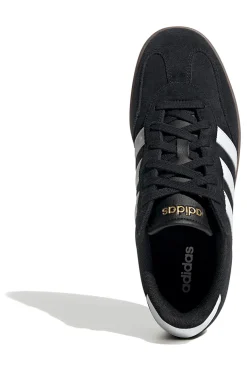 Sneakers nere con suola marrone e 3 strisce bianche Adidas Barreda
