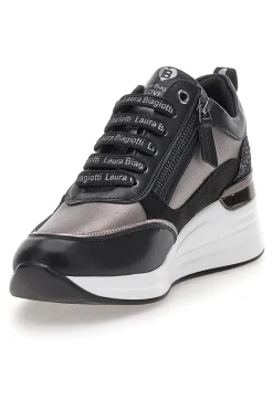 Sneakers nere con zip e dettagli glitter Laura Biagiotti L97619516
