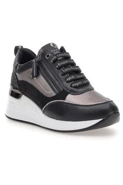 Sneakers nere con zip e dettagli glitter Laura Biagiotti L97619516